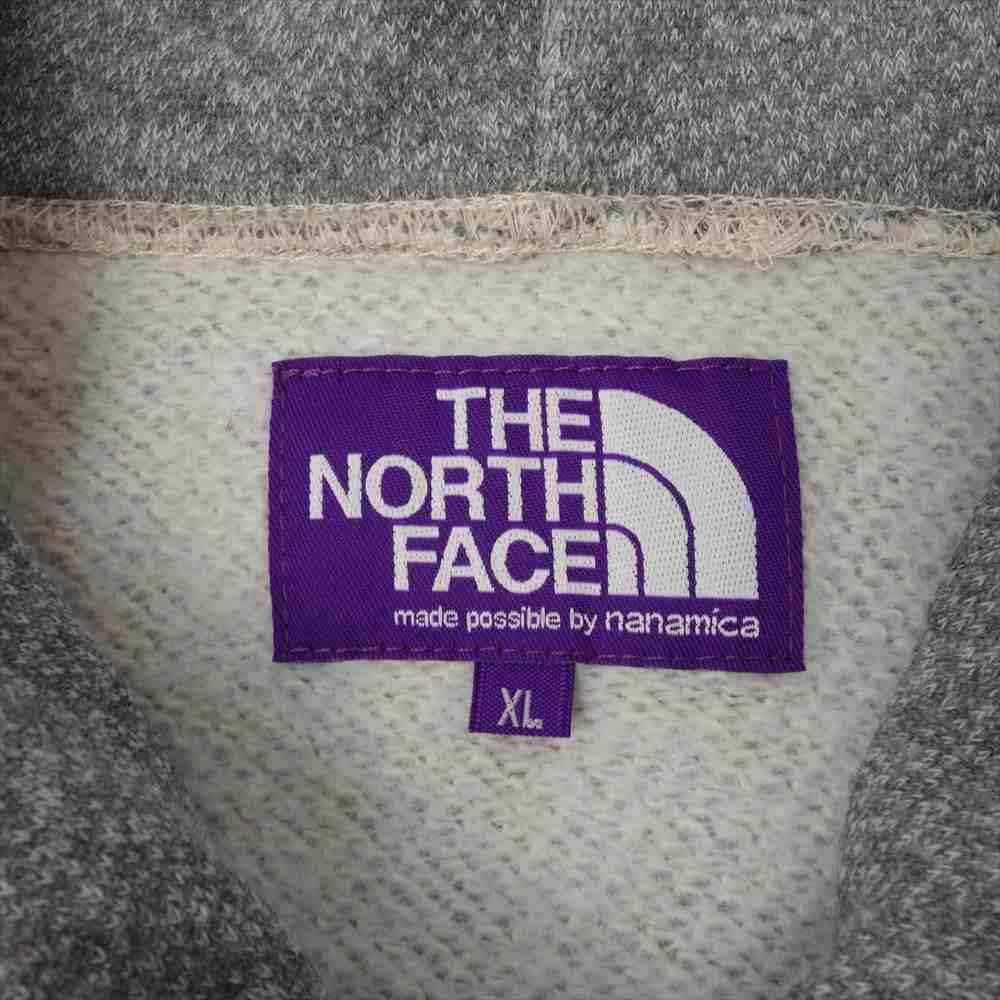 THE NORTH FACE ノースフェイス NT6053N パープルレーベル パックフィールド フーデッド スウェット シャツ グレー系 XL【中古】