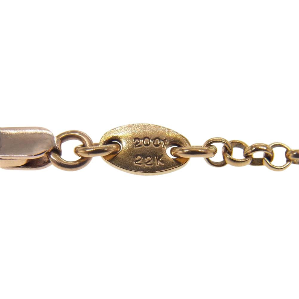 CHROME HEARTS クロムハーツ（原本無） 22K NECKCHAIN 18inch ロール チェーン ゴールド系【美品】【中古】