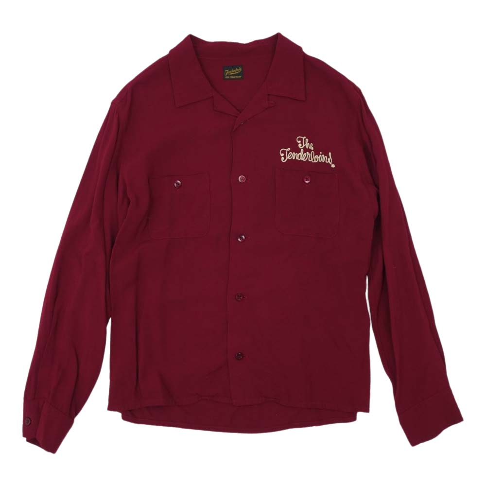 TENDERLOIN テンダーロイン T-RAYON SHT レーヨン シャツ レッド系 XS【中古】