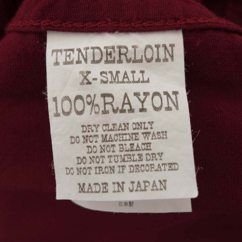 TENDERLOIN テンダーロイン T-RAYON SHT レーヨン シャツ レッド系 XS【中古】