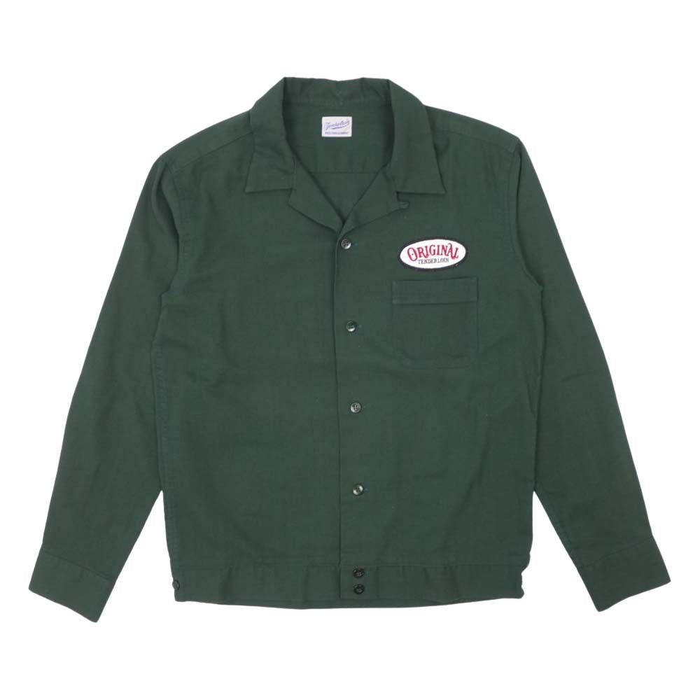 TENDERLOIN テンダーロイン T-BOWLS SHT 1 Long 　ボーリング シャツ グリーン系 XS【中古】