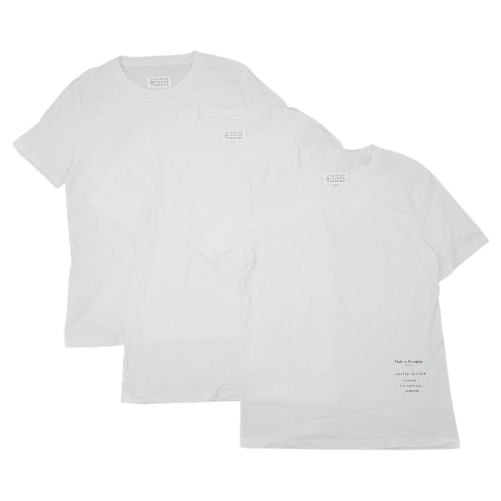 MAISON MARGIELA メゾンマルジェラ 18AW S30GC0651 limited editions ESTNATION ROPPONGI 15th Anniversary 3枚セット パックT 半袖 L【中古】
