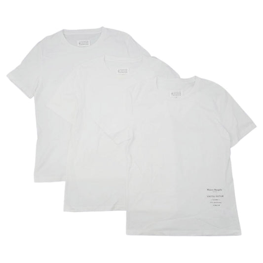 MAISON MARGIELA メゾンマルジェラ 18AW S30GC0651 limited editions ESTNATION ROPPONGI 15th Anniversary 3枚セット パックT 半袖 L【中古】