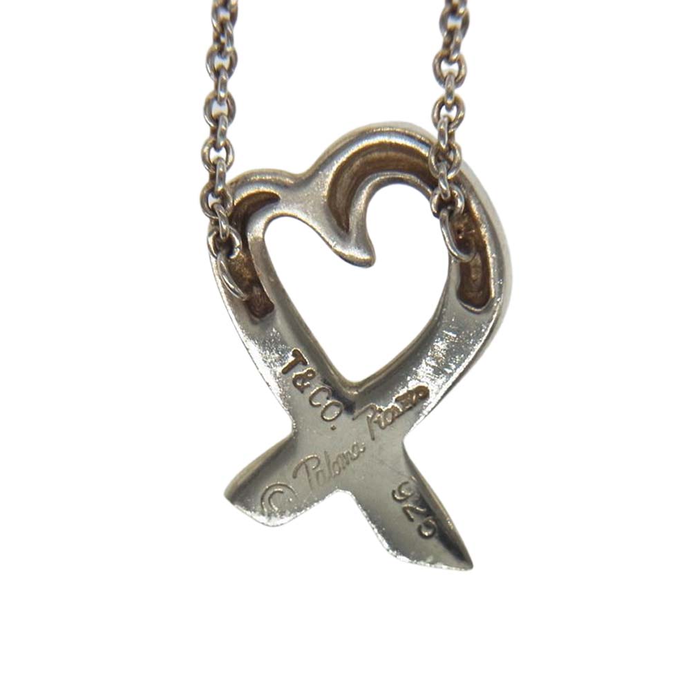 TIFFANY&Co. ティファニー ラビングハート ペンダント ネックレス シルバー系【中古】