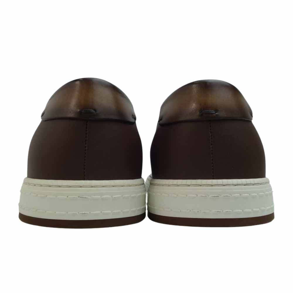 Berluti ベルルッティ S4071-001 カリグラフィ プレイタイム パレルモ レザー スリッポン ブラウン系 9【新古品】【未使用】【中古】