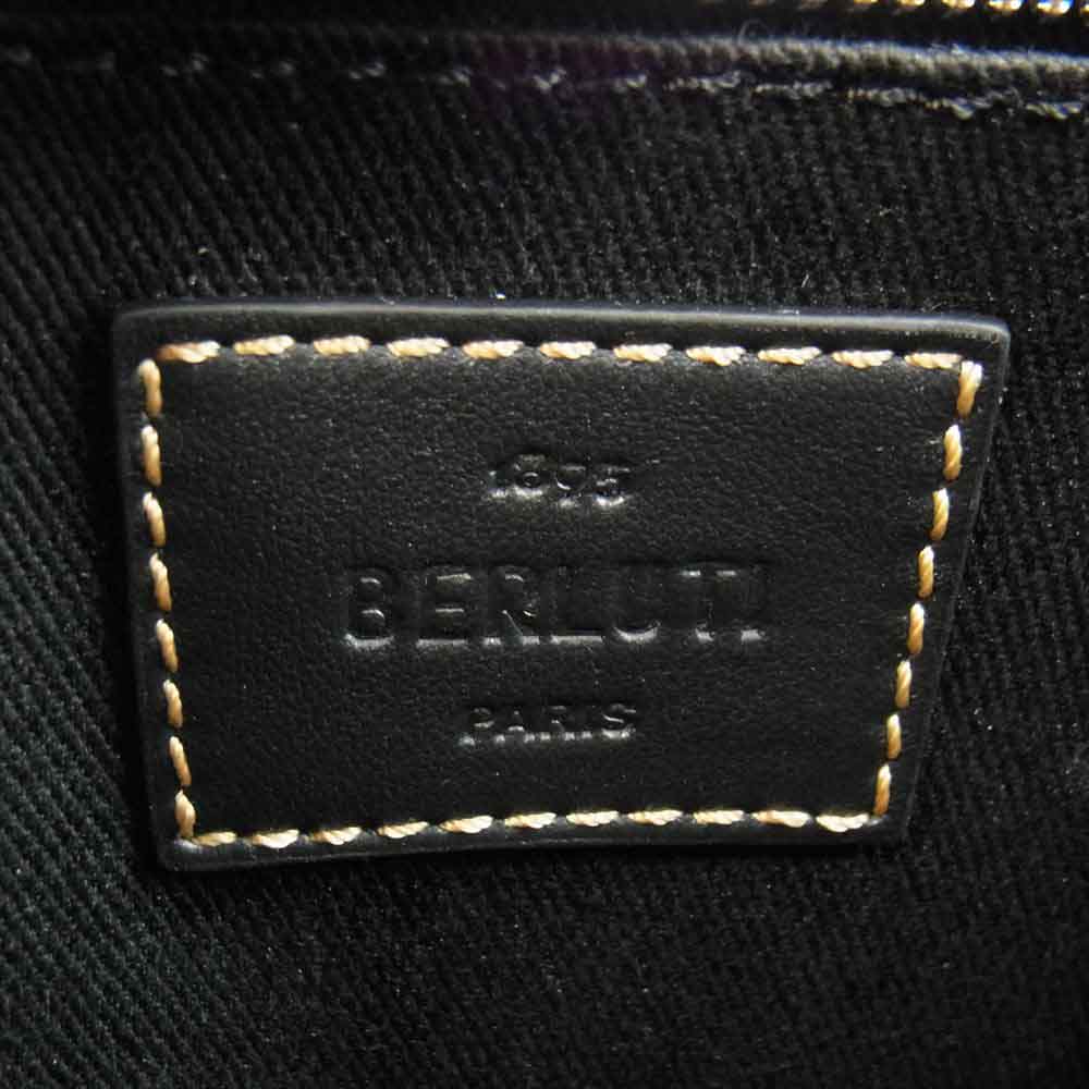 Berluti ベルルッティ キャンバス アンジュール ガリバー 2WAY ショルダー ハンド バッグ ライトブラウン系【極上美品】【中古】