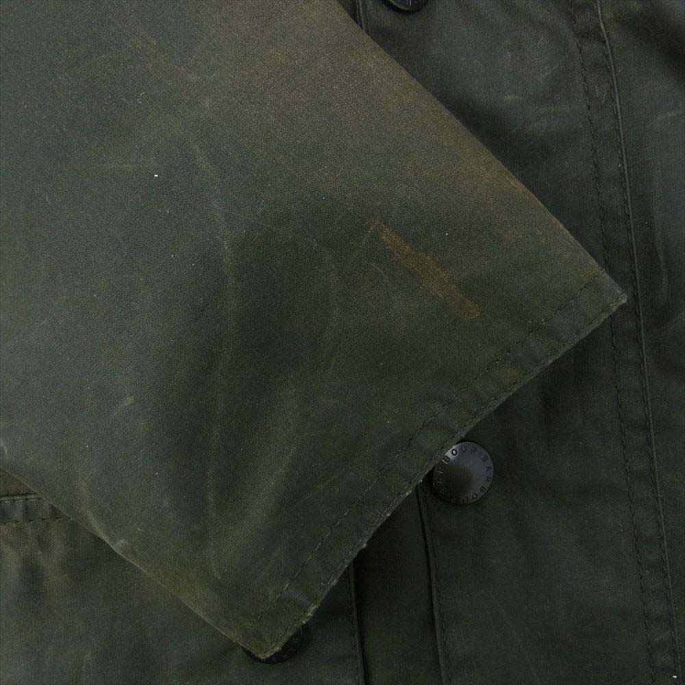 Barbour バブアー 1502085 SL Bedale wax Border Lining ビデイル スリムフィット ワックスコーティング オイルド ジャケット カーキ系 34【中古】