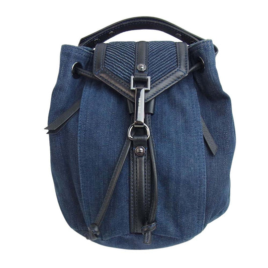 DIESEL ディーゼル デニム ミニ ハンド バッグ インディゴブルー系【中古】