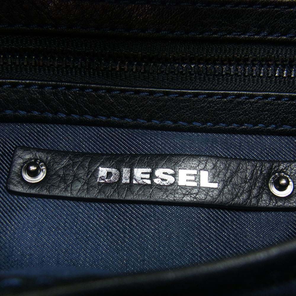 DIESEL ディーゼル デニム ミニ ハンド バッグ インディゴブルー系【中古】