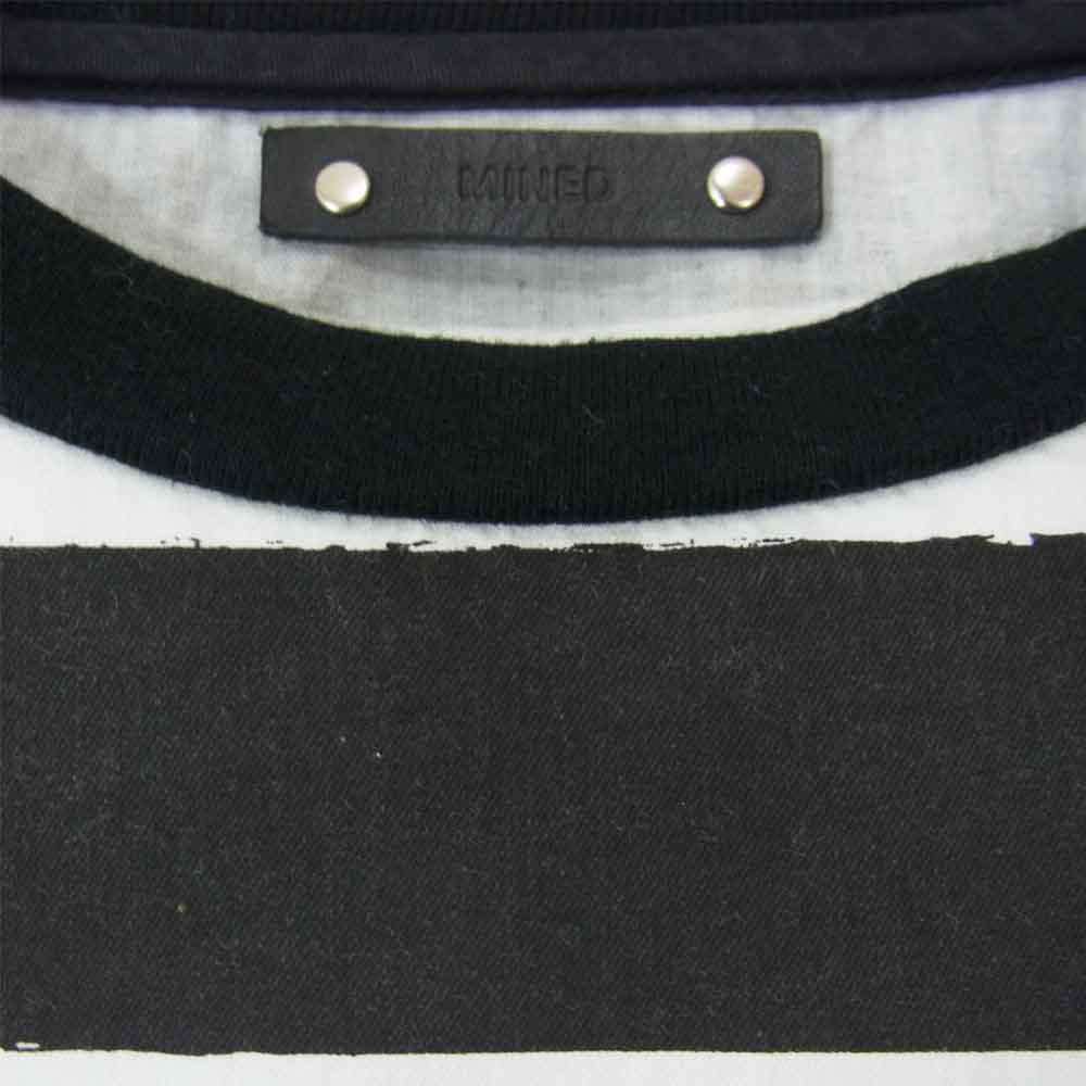 MINEDENIM マインデニム 20SS HD Bold Border S/S Denim ボーダー柄 半袖 Tシャツ ブラック系 2【中古】