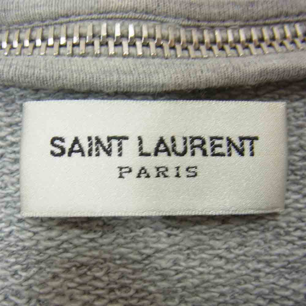 SAINT LAURENT サンローラン 13SS 314376 Y1LWH エディ期 ジップ クルーネック スウェット グレー系 サイズ表記無【中古】