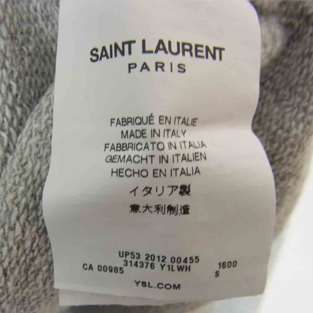 SAINT LAURENT サンローラン 13SS 314376 Y1LWH エディ期 ジップ クルーネック スウェット グレー系 サイズ表記無【中古】