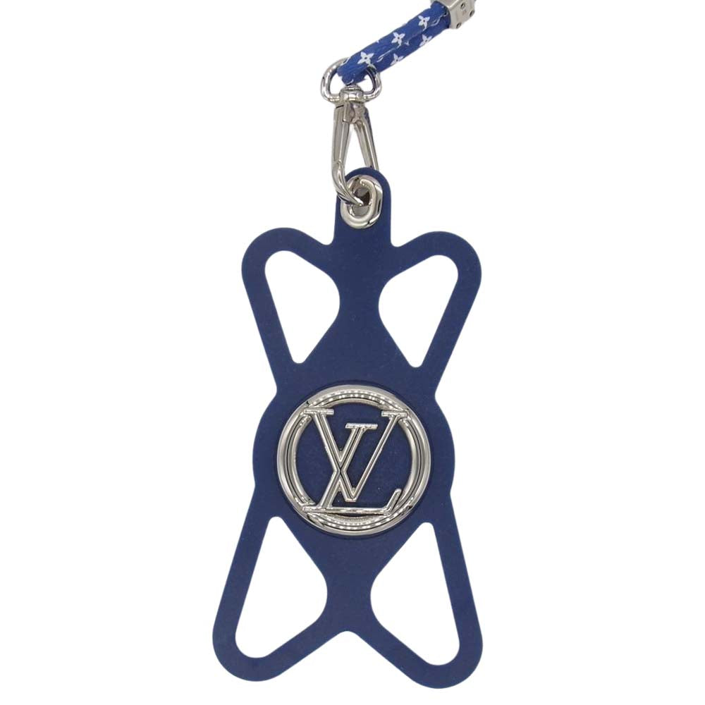 LOUIS VUITTON ルイ・ヴィトン M69268 Vエスカル フォンホルダー ルイーズ ネックストラップ スマートフォンケース  ネイビー系【中古】