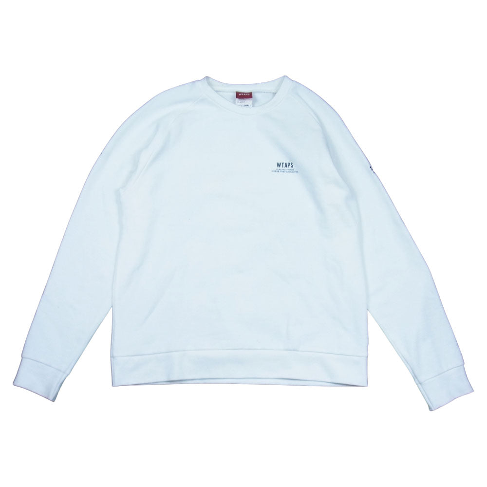 WTAPS ダブルタップス 15AW SCREEN SERIES INGREDIENTS クルー ネック スウェット ホワイト系 S【中古】