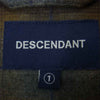 DESCENDANT ディセンダント MILPTAS CHECK LS SHIRT チェック フランネル シャツ カーキ系 1【中古】