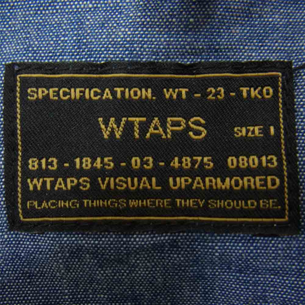 WTAPS ダブルタップス 16AW 162GWDT-SHM11 DECK LS SHIRT シャンブレー ワーク シャツ ブルー系 1【中古】