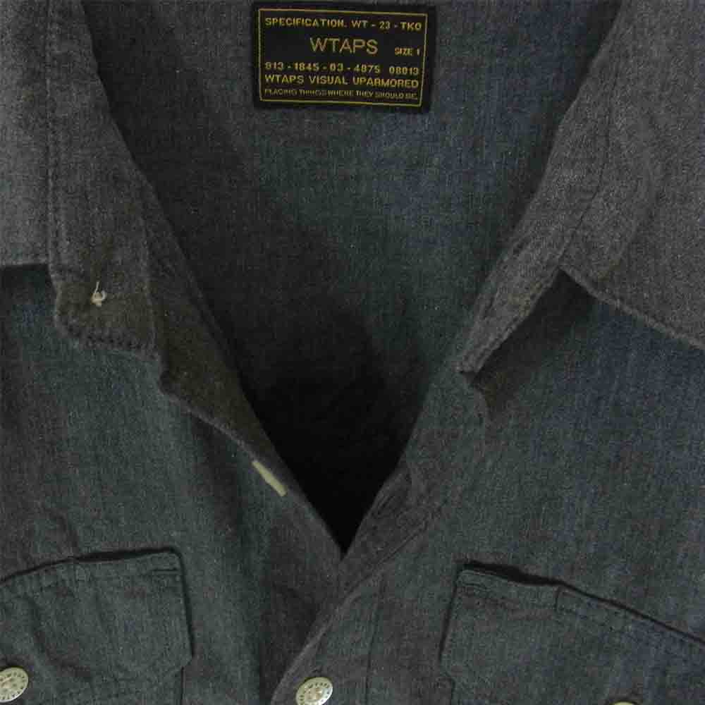 WTAPS ダブルタップス 16AW 162GWDT-SHM02 SHIRT COTTON CHAMBRAY コットン シャンブレー シャツ グレー系 1【中古】