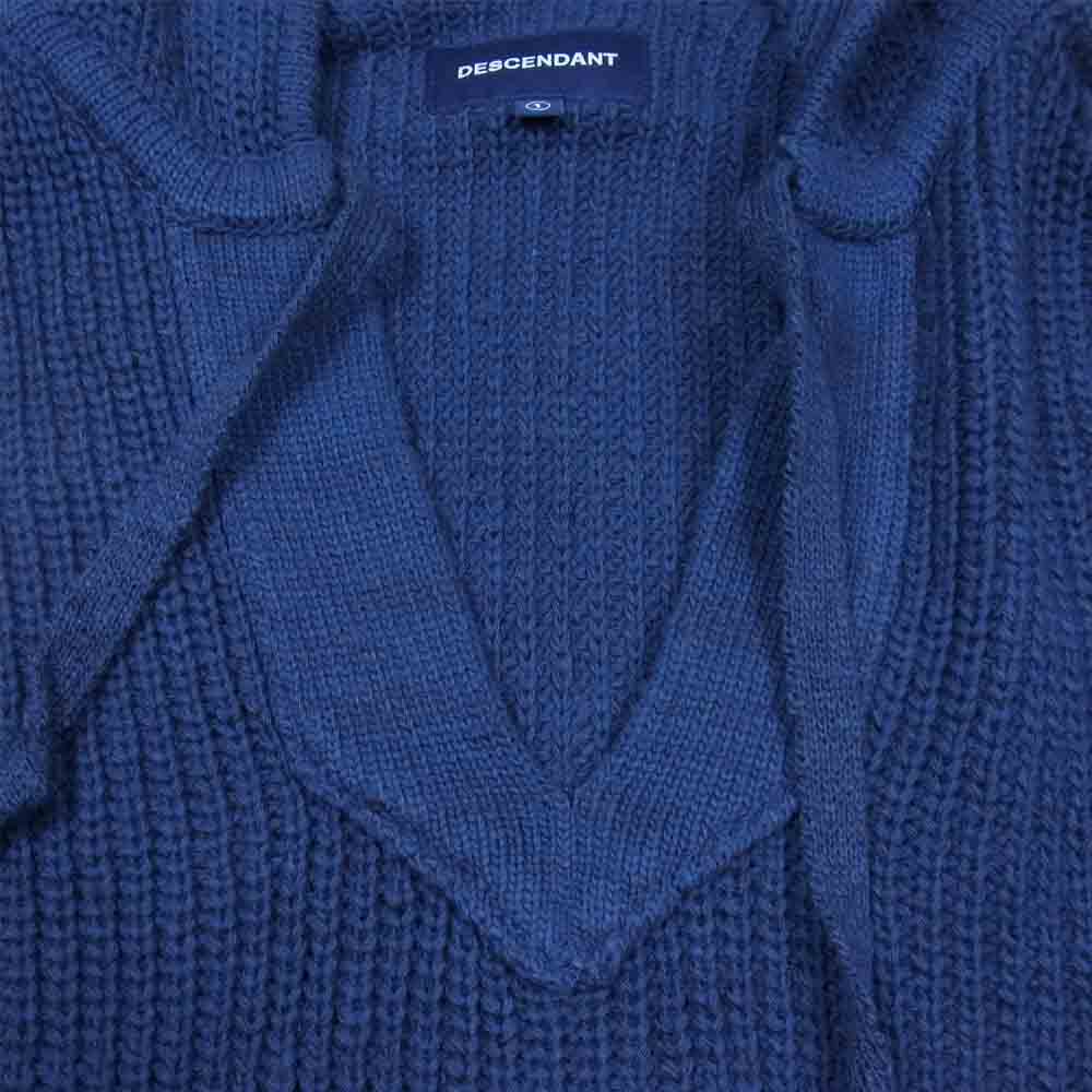 DESCENDANT ディセンダント 17AW BAJA COTTON KNIT バハ コットン ニット メキシカンパーカー ネイビー系 1【中古】