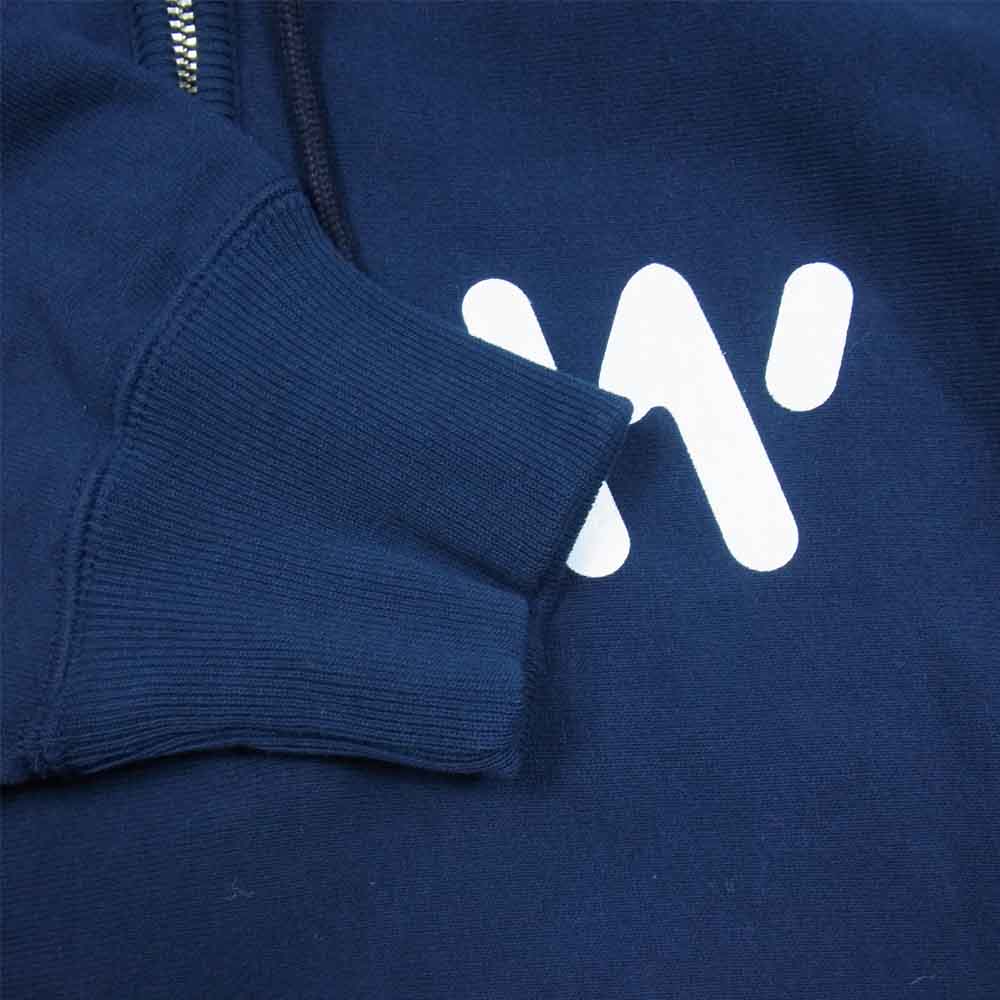 WTAPS ダブルタップス 19SS 191ATDT-CSM22 OUTRIGGER ハーフジップ スウェット パーカー ネイビー系 1【中古】