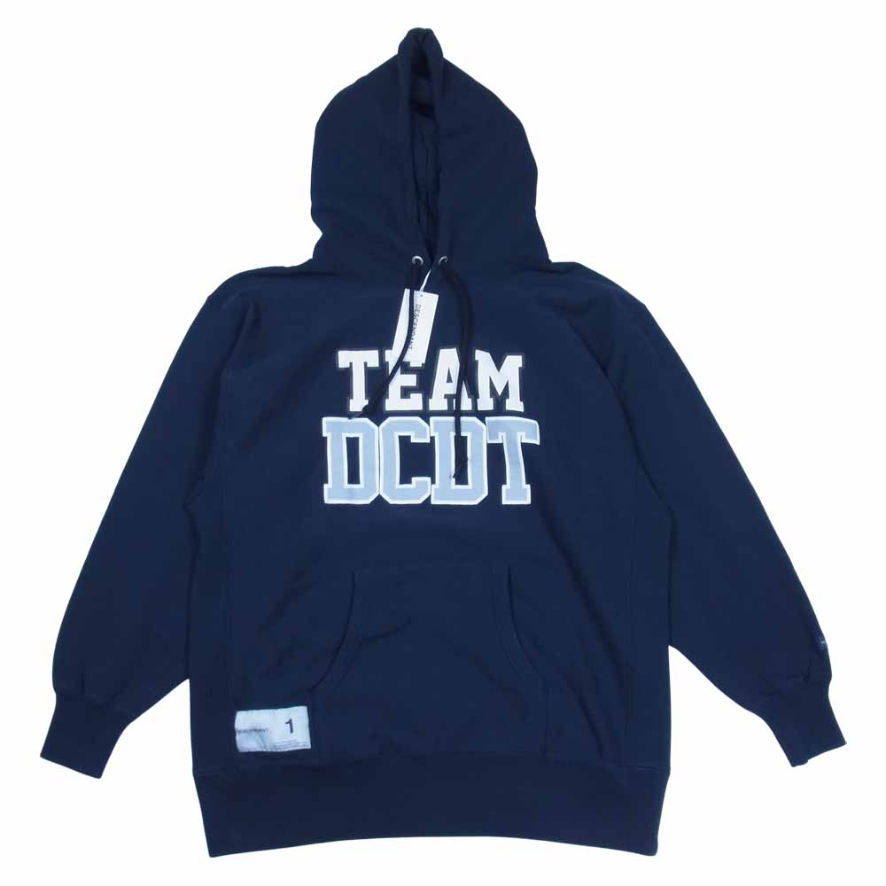 DESCENDANT ディセンダント 19SS TEAM DTCT HOODED SWEAT SHIRT スウェットパーカー ネイビー系 S【美品】【中古】