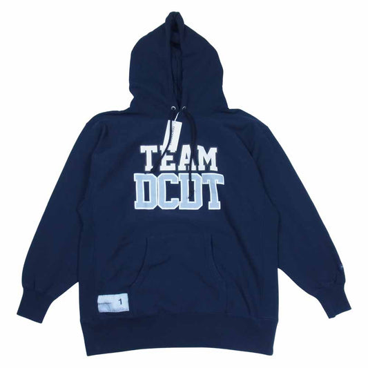 DESCENDANT ディセンダント 19SS TEAM DTCT HOODED SWEAT SHIRT スウェットパーカー ネイビー系 S【美品】【中古】