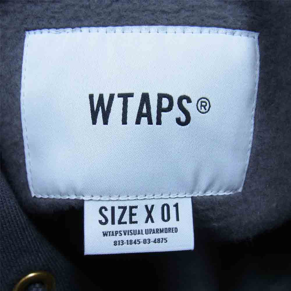WTAPS ダブルタップス 20aw 202ATDT-CSM12 HOODED COPO プリント プルオーバーパーカー チャコール系 1【中古】