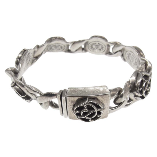 CHROME HEARTS クロムハーツ（原本無） フローラル リンク ブレスレット シルバー系【中古】
