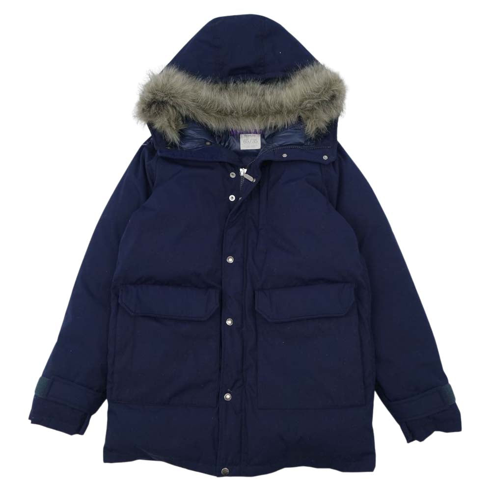 THE NORTH FACE ノースフェイス ND2557N Puple LABEL パープルレーベル ロングセロー ダウンコート ネイビー系 L【中古】