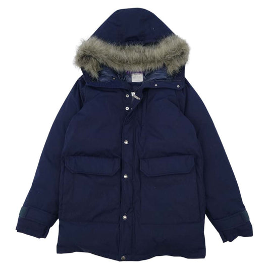 THE NORTH FACE ノースフェイス ND2557N Puple LABEL パープルレーベル ロングセロー ダウンコート ネイビー系 L【中古】