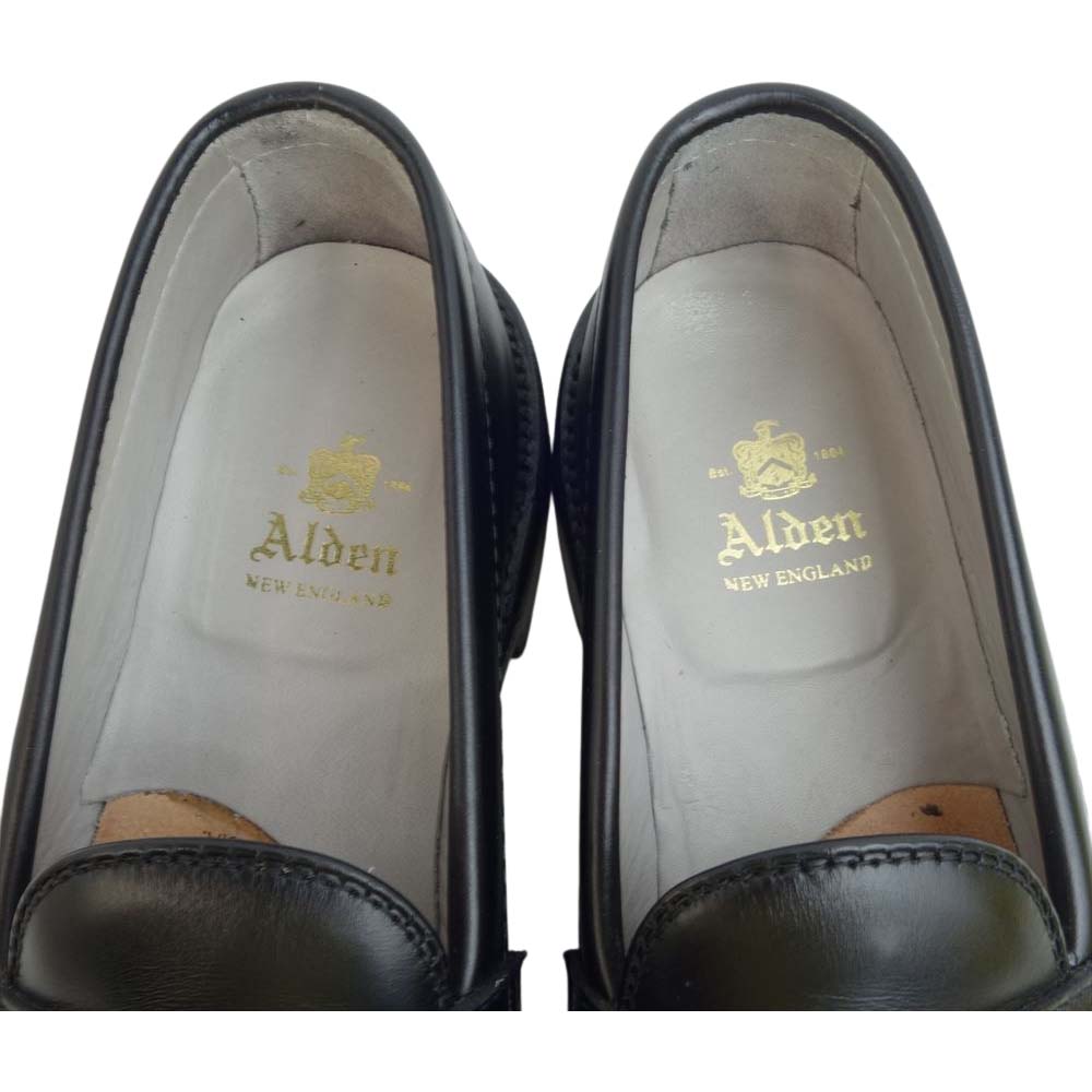 ALDEN オールデン 981 カーフレザー ペニーローファー 6.5D ブラック系 6 1/2【中古】