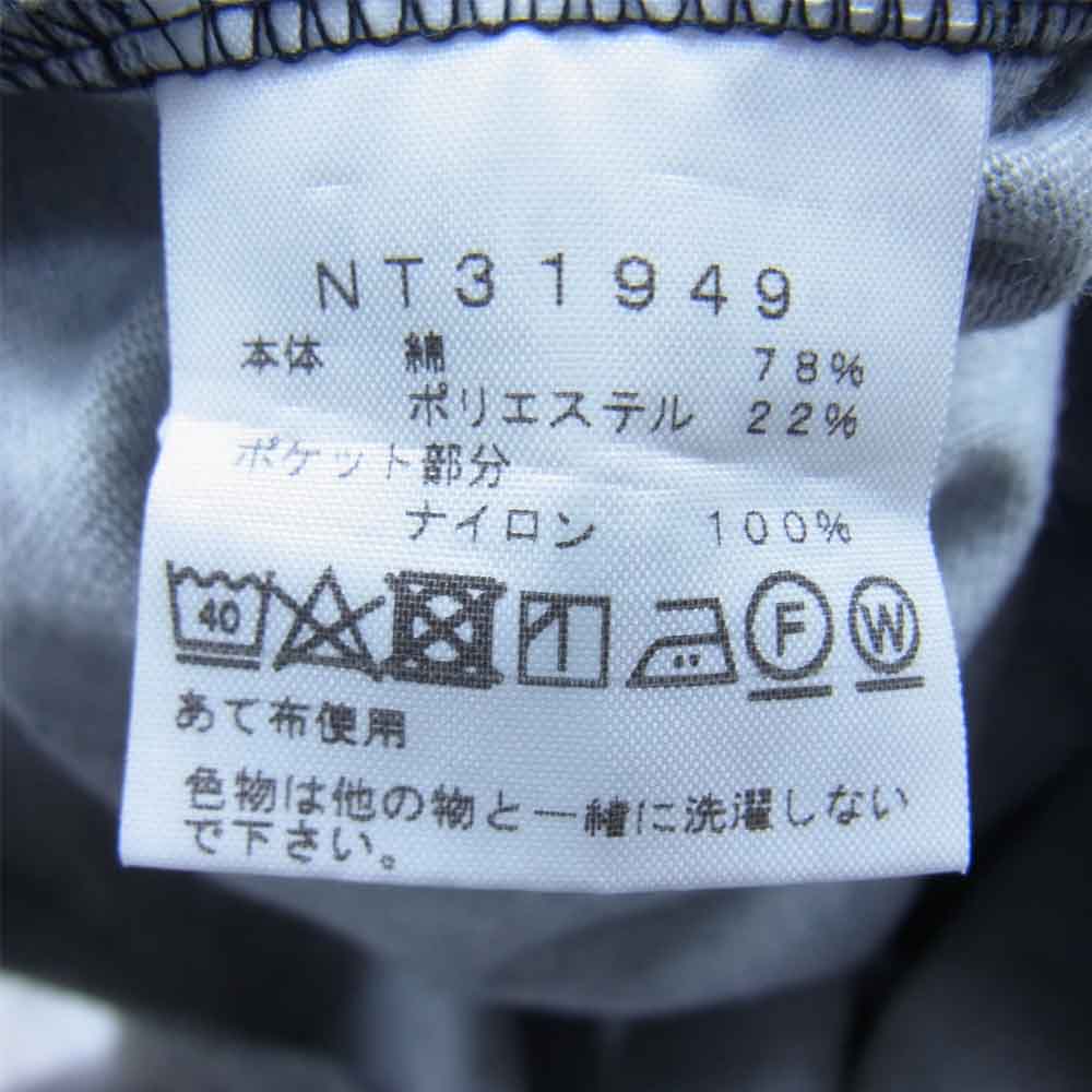 THE NORTH FACE ノースフェイス NT31949 TONE PKT TEE トーン ポケット Tシャツ 黒灰系 L【中古】