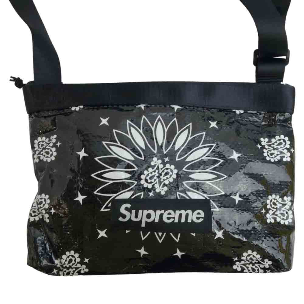 Supreme シュプリーム 21SS Bandana Tarp Side Bag バンダナ トラップ サイド バッグ ブラック系【美品】【中古】
