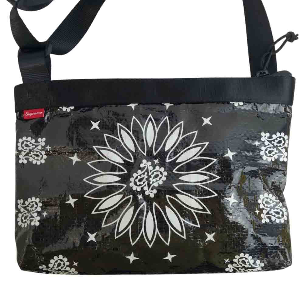 Supreme シュプリーム 21SS Bandana Tarp Side Bag バンダナ トラップ サイド バッグ ブラック系【美品】【中古】