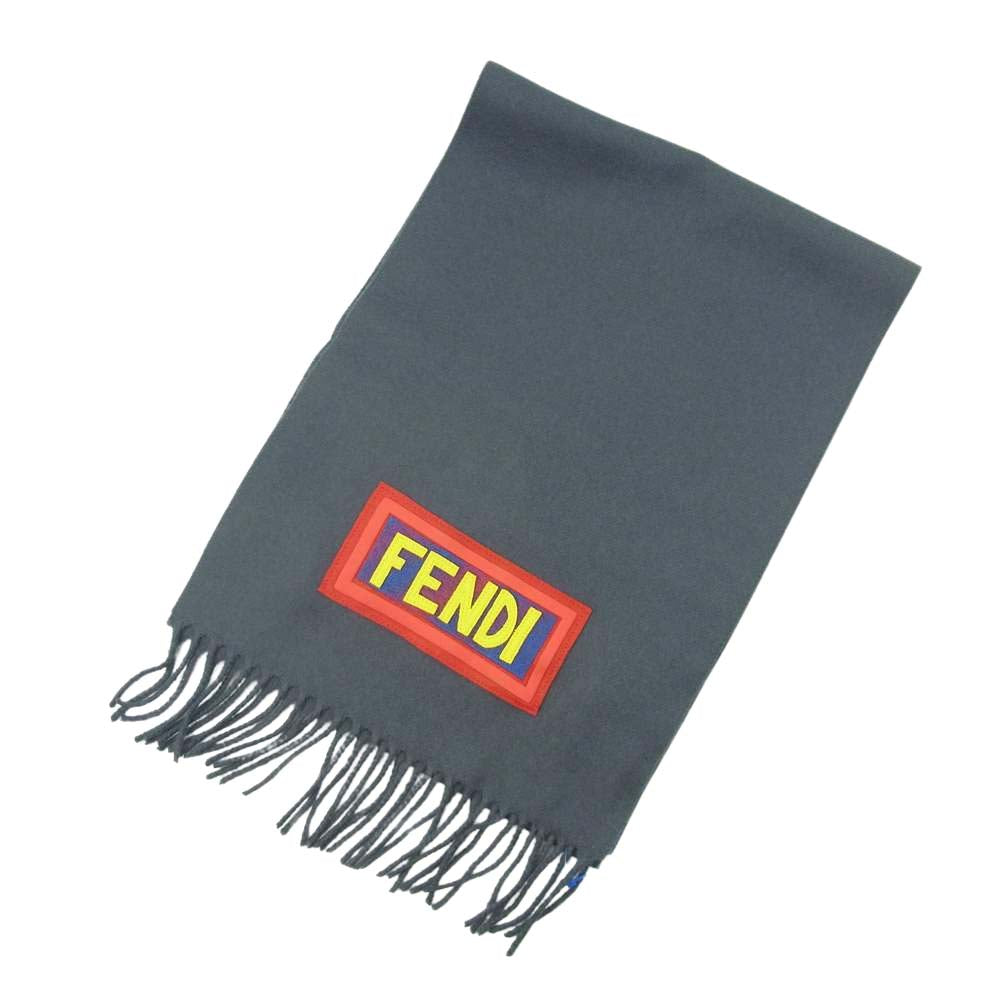 FENDI フェンディ 国内正規品 DSM FXS124 ドーバーストリートマーケット カプセルコレクション マフラー グレー系【極上美品】【中古】