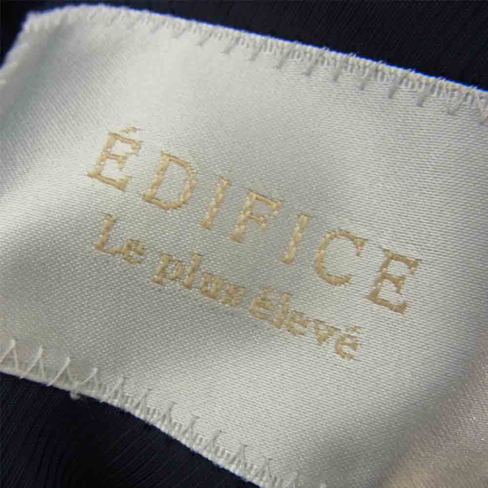 EDIFICE エディフィス カシミア混 ウール チェスター コート ネイビー系 46【中古】