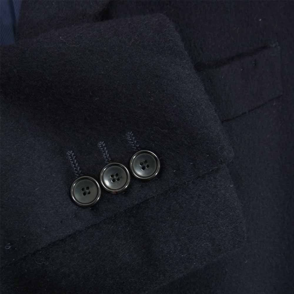 EDIFICE エディフィス カシミア混 ウール チェスター コート ネイビー系 46【中古】