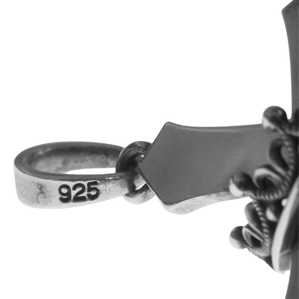 Justin Davis ジャスティンデイビス  SPJ122 CROSS WITH CROWN/STONE クロス クラウン ストーン ペンダント シルバー系【中古】