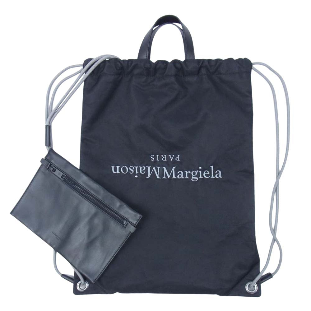MAISON MARGIELA メゾンマルジェラ P0924 ドローストリング リュック ブラック系【中古】
