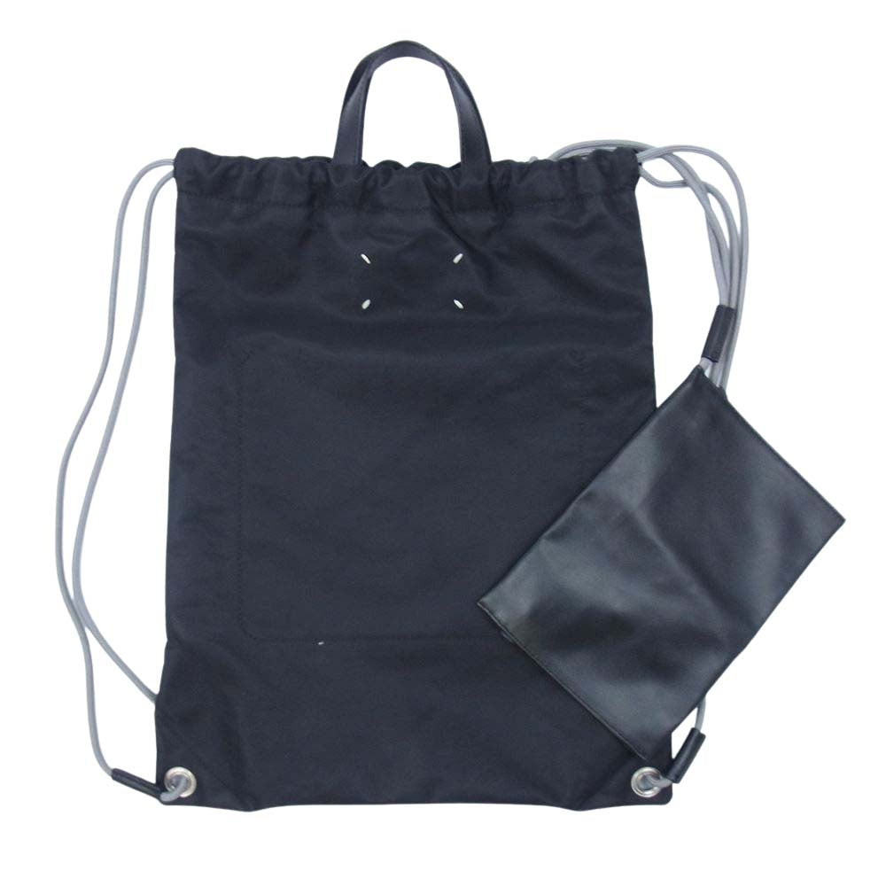 MAISON MARGIELA メゾンマルジェラ P0924 ドローストリング リュック ブラック系【中古】