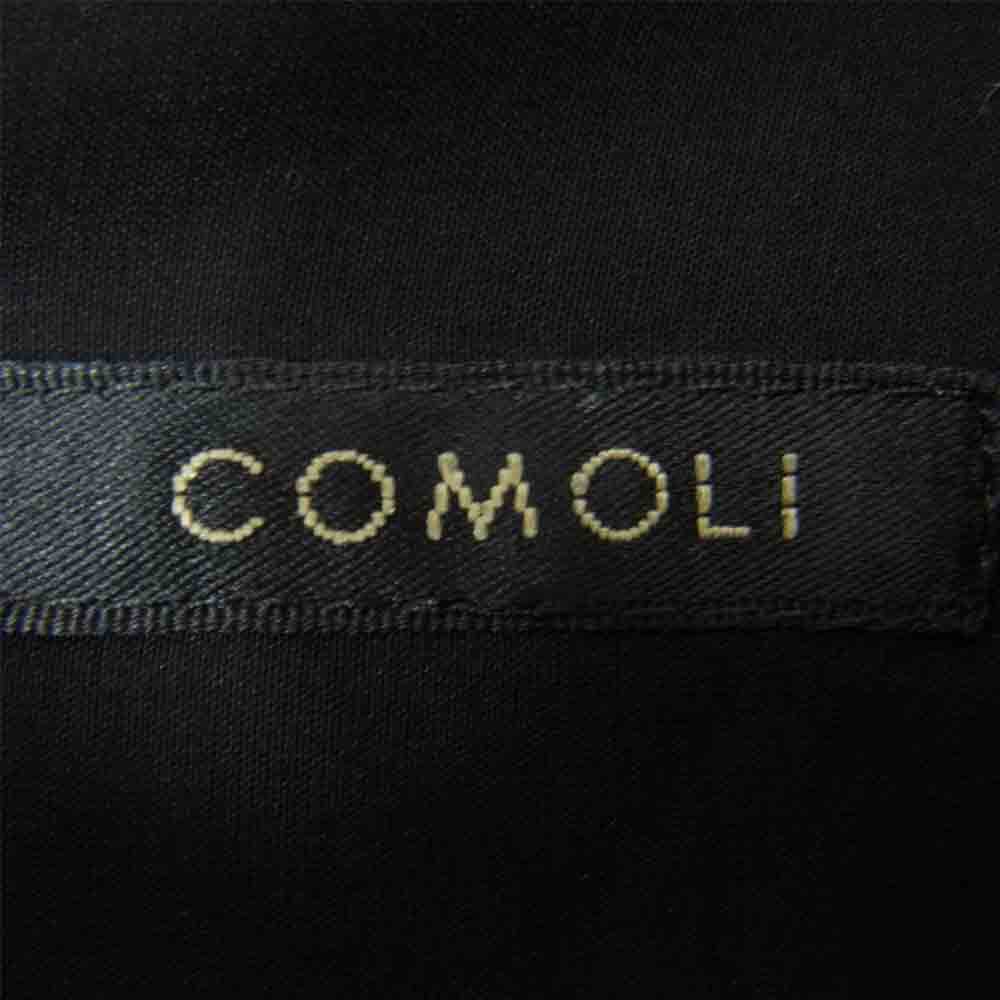 COMOLI コモリ U03-01010 ディアスキン レザー 長袖シャツ ブラック系 2【極上美品】【中古】
