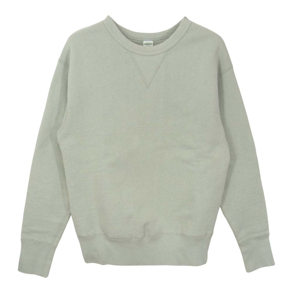 デラックスウエア 前V トレーナー スウェット ライトグリーン系 S【中古】