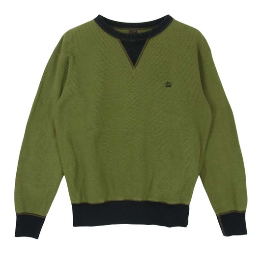R.J.B アールジェイビー サーマル 前V カットソー カーキ系 38【中古】