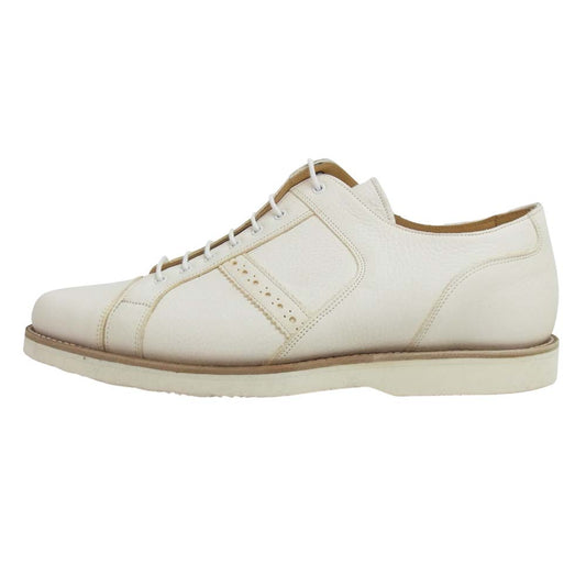 バーカー 4569FW11 JIMMY WHITE GRAIN レザー ローカット シューズ UK8.5 ホワイト系 8.5【極上美品】【中古】