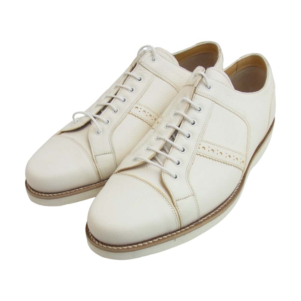 バーカー 4569FW11 JIMMY WHITE GRAIN レザー ローカット シューズ UK8.5 ホワイト系 8.5【極上美品】【中古】