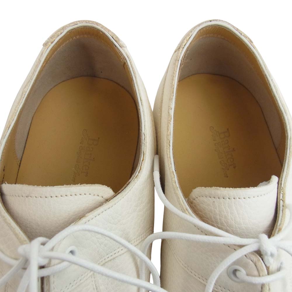 バーカー 4569FW11 JIMMY WHITE GRAIN レザー ローカット シューズ UK8.5 ホワイト系 8.5【極上美品】【中古】