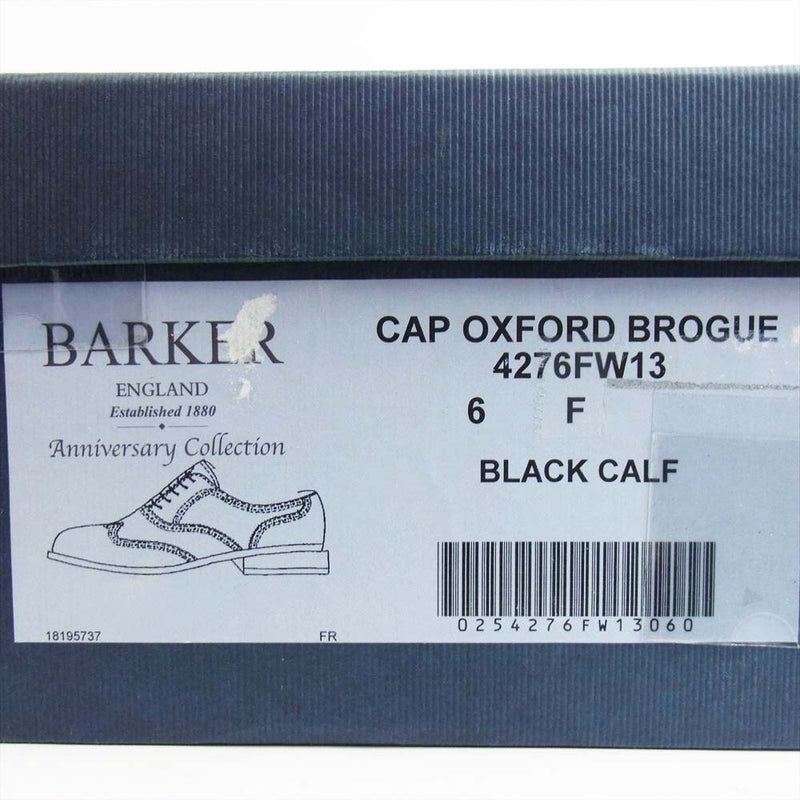 バーカー 4276FW13 CAP OXFORD BROGUE フルブローグ ブラックカーフ UK6 ブラック系 UK6【極上美品】【中古】