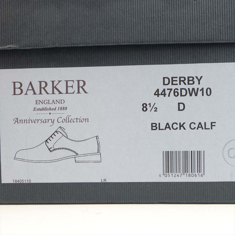 バーカー 4476DW10 DERBY ダービーシューズ ブラックカーフ UK8.5 ブラック系 8.5【極上美品】【中古】
