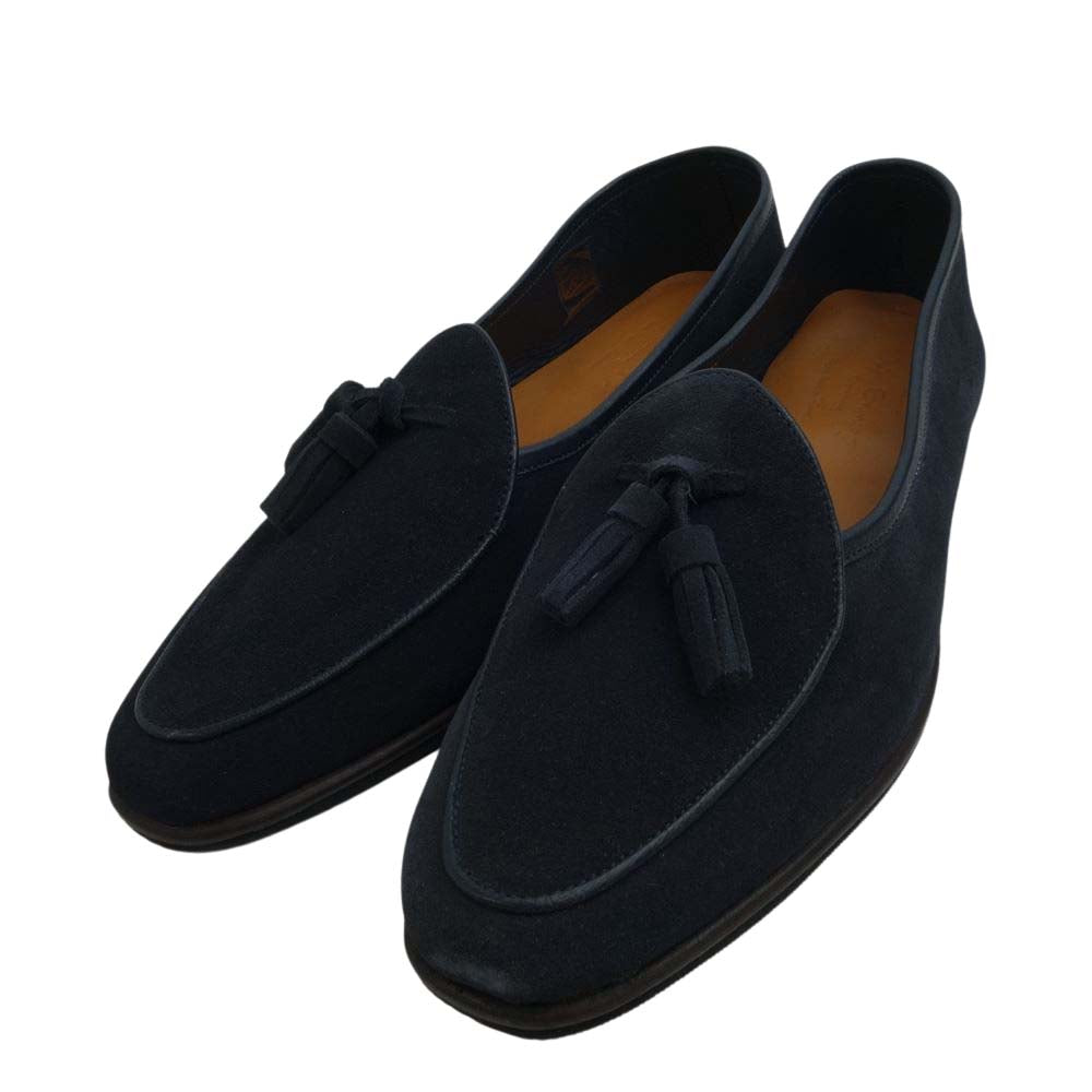 JALAN SRIWIJAYA ジャランスリウァヤ 98917 タッセル スリッポン ローファー ハーフラバー ネイビースエード UK8 NAVY SUECESUECE UK8【極上美品】【中古】