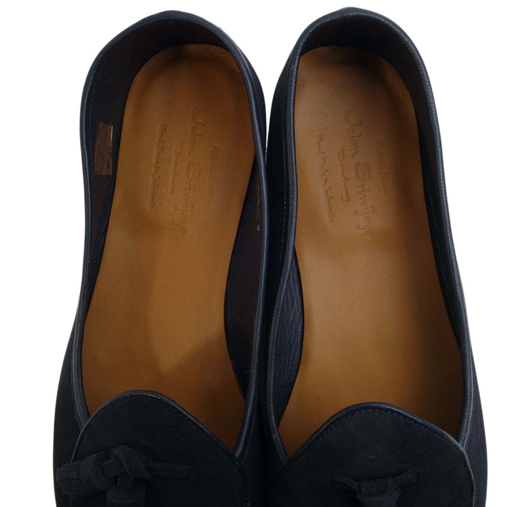 JALAN SRIWIJAYA ジャランスリウァヤ 98917 タッセル スリッポン ローファー ハーフラバー ネイビースエード UK8 NAVY SUECESUECE UK8【極上美品】【中古】