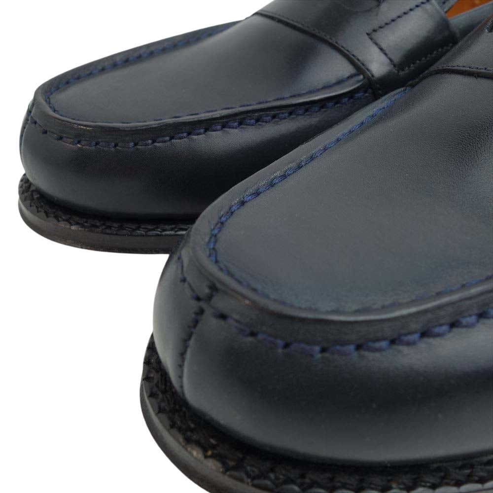 JALAN SRIWIJAYA ジャランスリウァヤ 98589 コインローファー レザーソール ネイビーカーフ UK6 NAVY CALF UK6【極上美品】【中古】